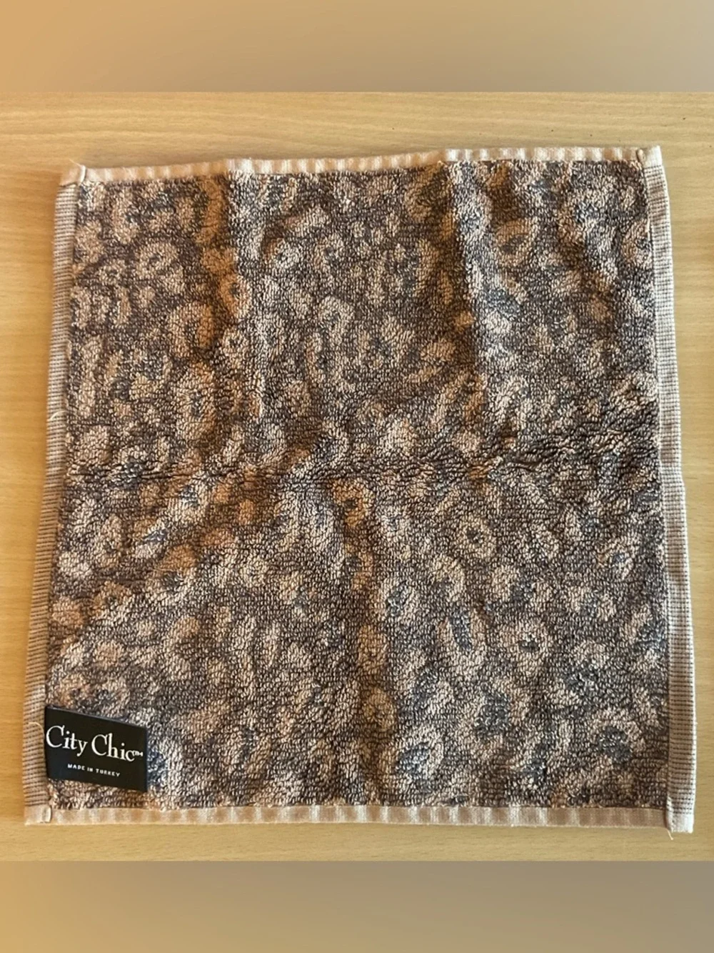City Chic Leopard Print Cotton Face Towels